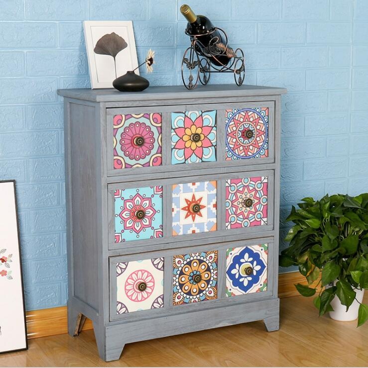 9 Drawers Storage Solid Wood Cabinet1 Jpg