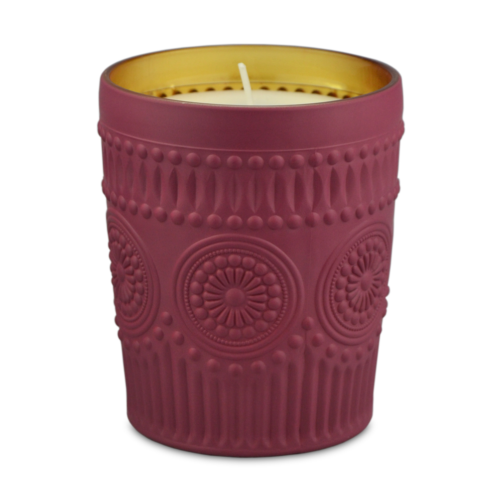 Velas de jarra de vidro com perfume de luxo romântico