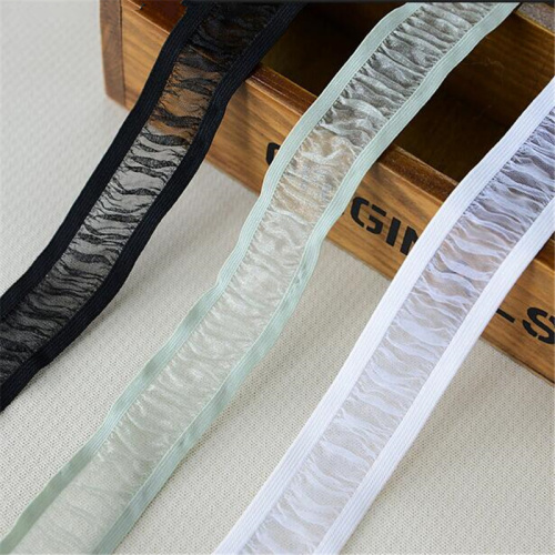 ruffled lace elastic band using for garment