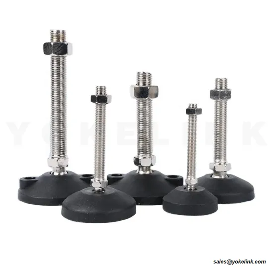 Metal/Nylon Base Bolt Down Universal Leveling Feet M8~M24