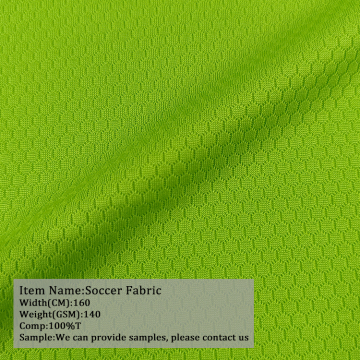 Breathable Fast Drying Sportswear Fabric - 140GSM Polyester Football Bird's Eye Mesh