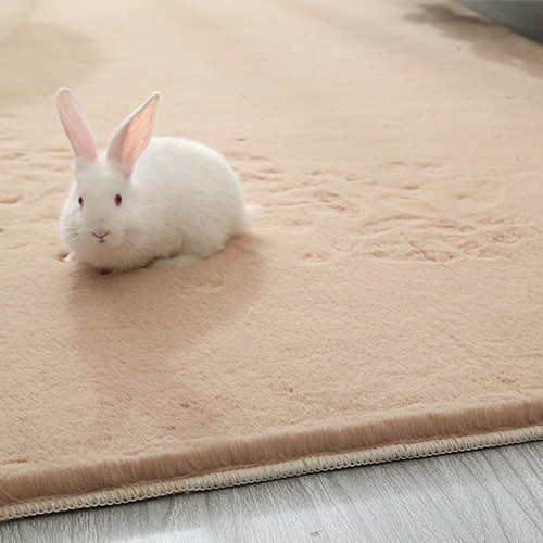 High-Quality Faux Rabbit Fur Carpets Luxurious Home Decor Rugs Luxury Bedroom Thick Long Fluffy Mat Artificial Textile Area Rug