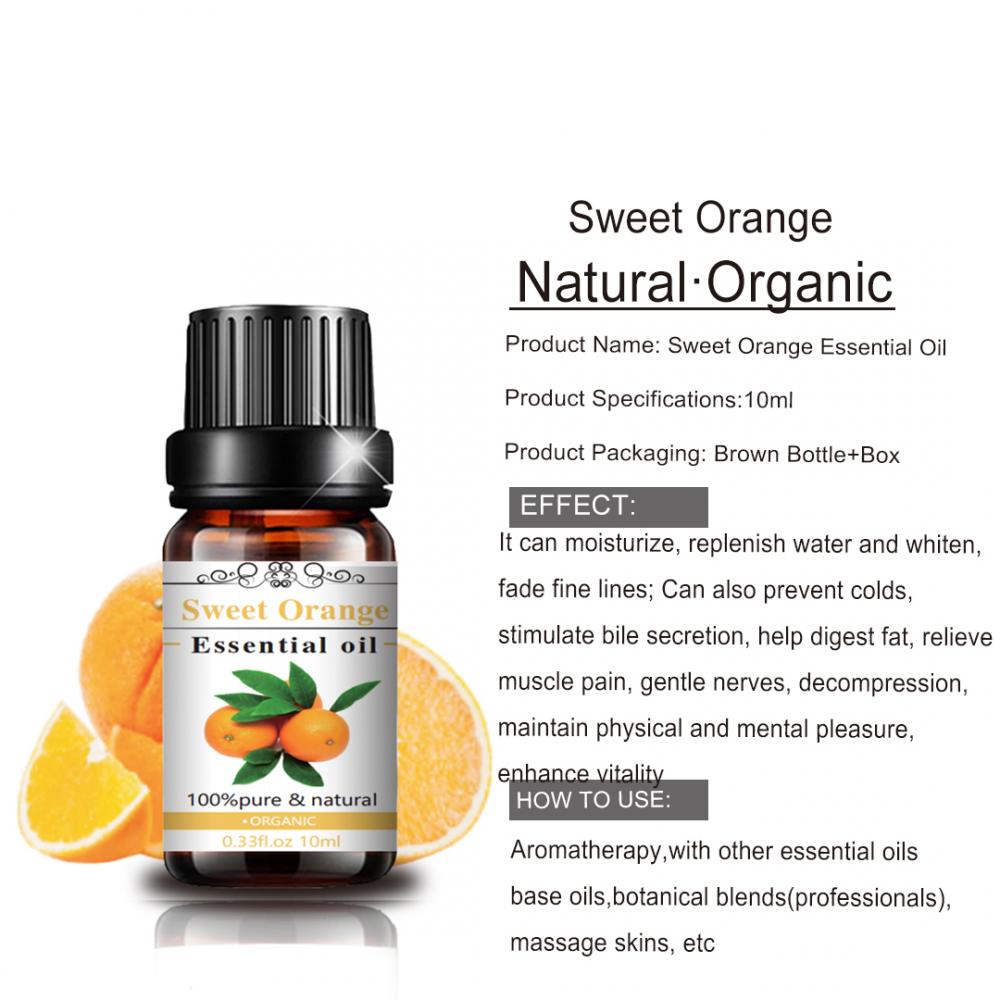 Aroma de aceite esencial de color naranja dulce natural 100% puro puro natural