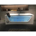 Freestanding Whirlpool Massage Tempered Glass Bathtub