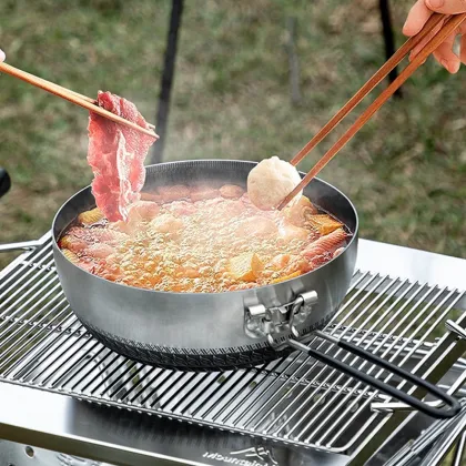 Suitable For All Stove Top No-stick Honeycomb Fry pan Stainless Steel frying wok pan