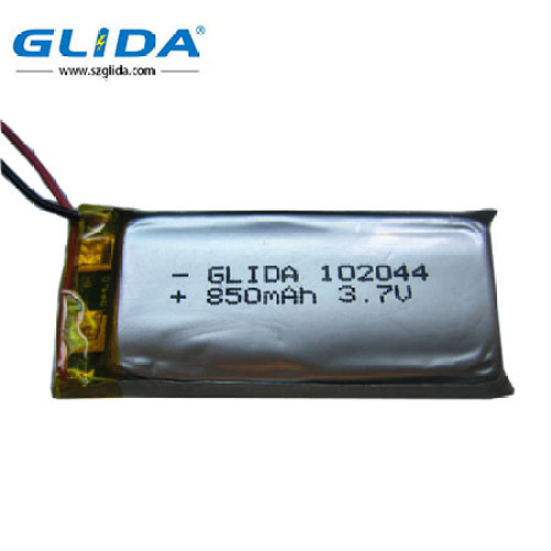 Large Capacity Polymer Battery with 102044 3.7V 850mAh