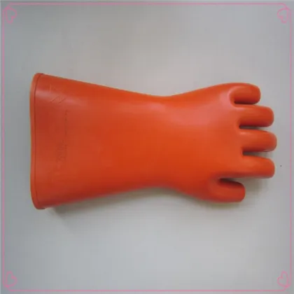 industrial heavy duty rubber glove/orange industrial rubber glove/industrial gloves