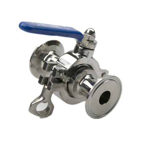 Stainless steel non-stagnant ball valve