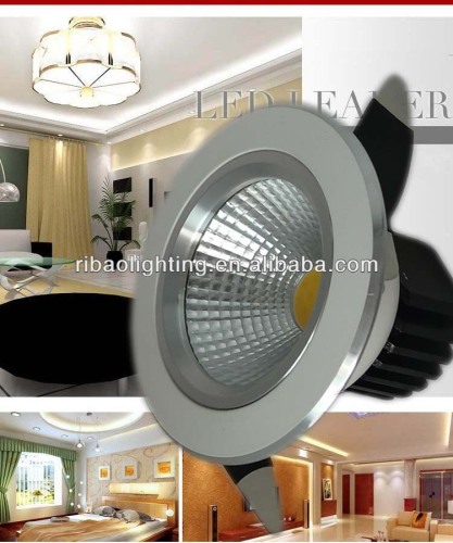 Surface mounted recessed dimmable punk down light cob led ceiling light