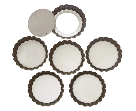 Food Grade Durable Non-Stick Quiche Tart Pan - 4 Inch & 9 Inch with Removable Bottom