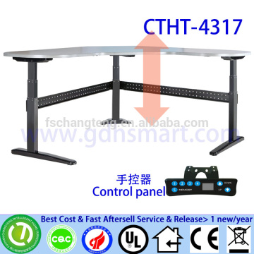 Modesty panel 3 Legs Electric Height Adjustable desk with 4 memory adjustable height clicks