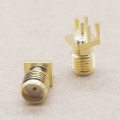 10pcs SMA Female Jack Solder Edge PCB Mount Straight RF Connector 1.6mm Pitch SMA-KE