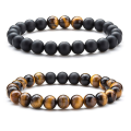 Tiger Eye Stone Beads Bracelet Elastic