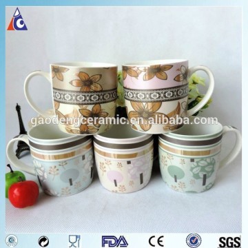 Fake gold foil printing porcelain mug