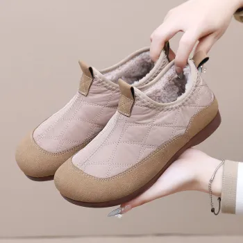 Mother round toe cotton shoes