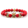 Natural Gemstone Imperial Crown Bead Bracelet King Queen Luxury Charm Couple Jewelry Xmas Gift for Women Men