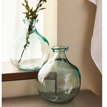 Recycled glass balloon vase tabletop glass vases