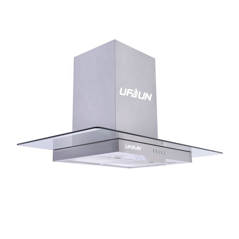 For North America Market With ETL Certificated 70cm Flat Glass Stainless Steel Chimney Cooker Hood
