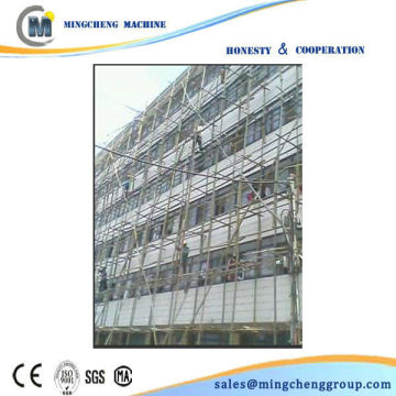 green construction safety net for scaffolding