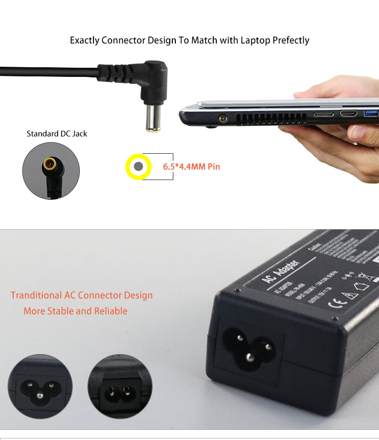 6544 pin notebook charger for sony laptop