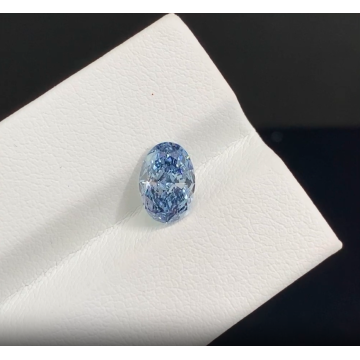 1.36CT Oval Blue Lab Diamond na may VS1