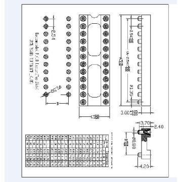 2,54 mm Dual-in-Line IC Socket Connector SMT (H = 3,0 L = 4,2)