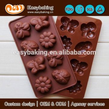 Food grade custom insect and flower silicone chocolate mold