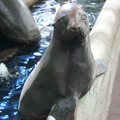 Hot Casting Outdoor Decorative Bronze Sea Lion Statue