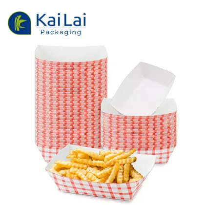 Biodegradable Kraft Paper Boat Tray for Snacks