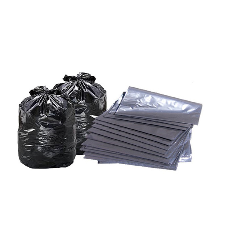 Garbage bag thickened hotel property school black large garbage bag disposable flat plastic bag