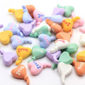 Colorful Flatback Resin Heart Charms Balloon Shape Jewelry Beads Fit Hair Clips Embellishments Phone Decorations