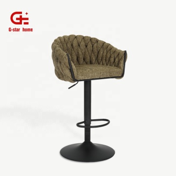 Modern Home Counter Bar Swivel Chair with High Legs for Dining and Kitchen