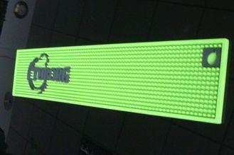 Green rectangle customized drinking soft pvc bar runner mat