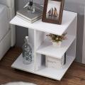 Nightstand Modern End Side Table with Rolling Wheels