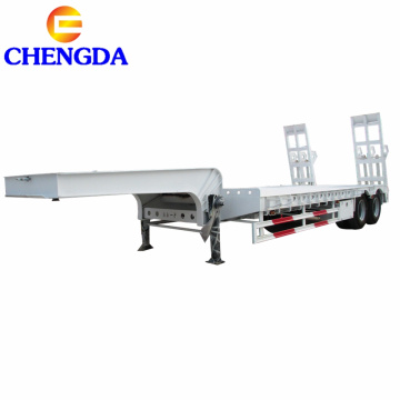 2 Axles Heavy Duty Extendable Lowbed Trailer