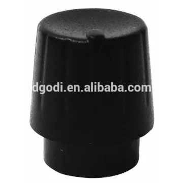 China custom made outer threaded black plastic volume knob supplier