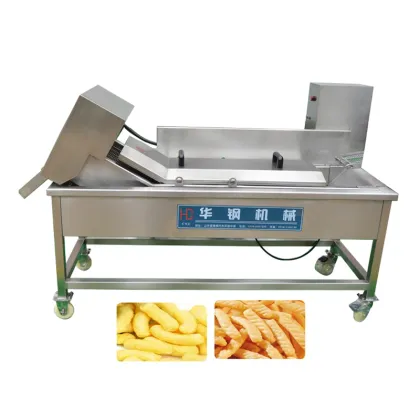 Commercial Continuous Conveyor Chicken Frying Machine Line for KFC Style Chicken Wings