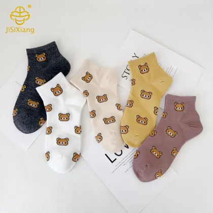 teddy bear socks, student socks, boneless socks