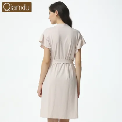 Qianxiu Big Brand Pure Color Cheap Sleeping Robe