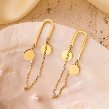 Stainless Steel Long Tassel Chain Earrings - Waterproof Drop Earrings for Women