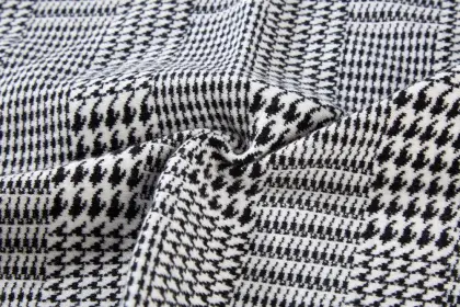 Women's Knitted Jacquard Turtleneck Swallow Gird Poncho Cape