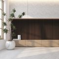 Panneau acoustique du mur de bois pour intérieur