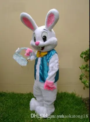 Hot Sale Easter Bunny Bugs Rabbit Mascot Costume Party and Promotion Supply Adult Size
