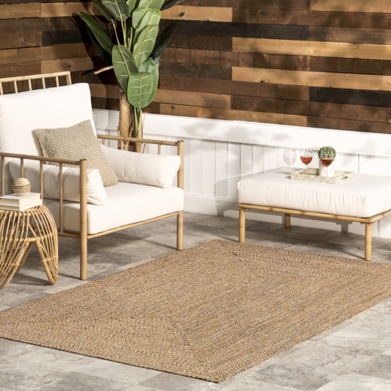 Tan colour large indoor outdoor patio area rugs