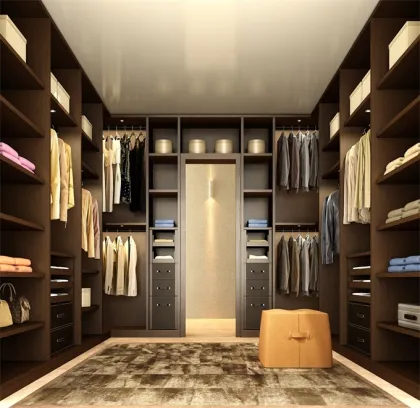 Light Luxury Stainless Steel Wardrobe Cabinets for Bedroom and Home Furnishing