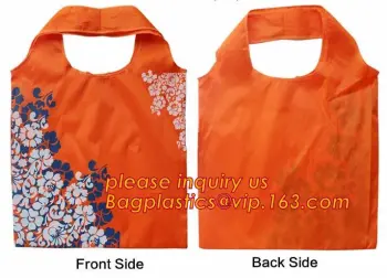 Eco-friendly OEM Polyster Nylon Material Foldable Tote Shopping Bag With Custom Logo Printing, 210D polyster folding shopping ba