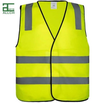 Hi-Vis Polyester Tricot Vest - Customizable Reflective Apparel