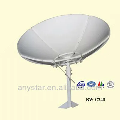 c band 2.4m TV satellite dish antenna