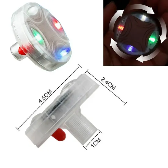 Waterproof Solar Motorcycle Valve Nozzle - 4 Led 15 Modes Decorative Car Wheel Light