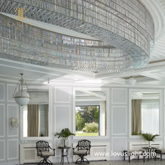 Popular swimming pool hotel custom chandelier white creative chandelier crystal chandelier